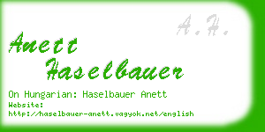 anett haselbauer business card